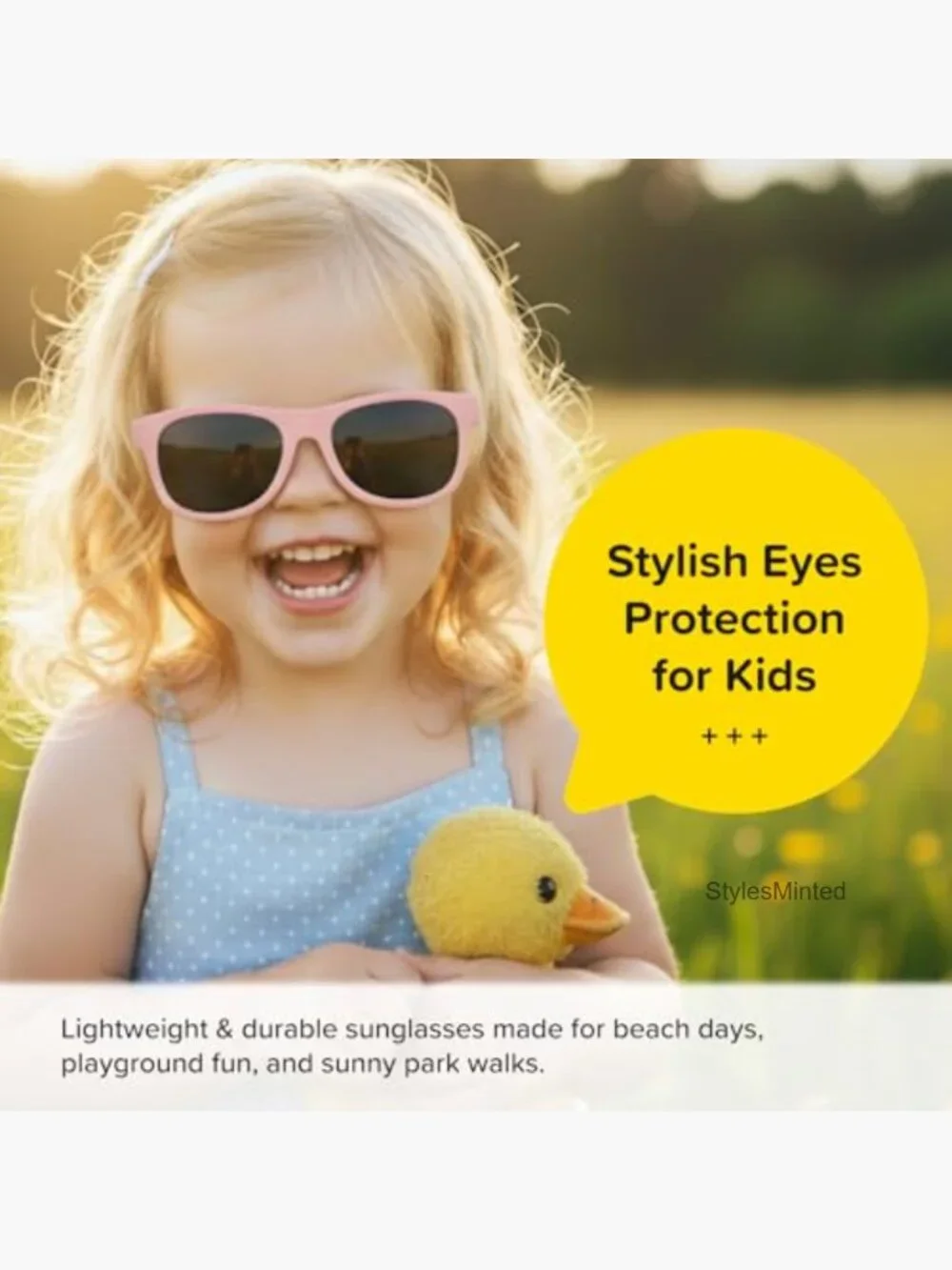 Polarized Kids Sunglasses UV400 Protection Flexible BPA-Free Wayfarer
